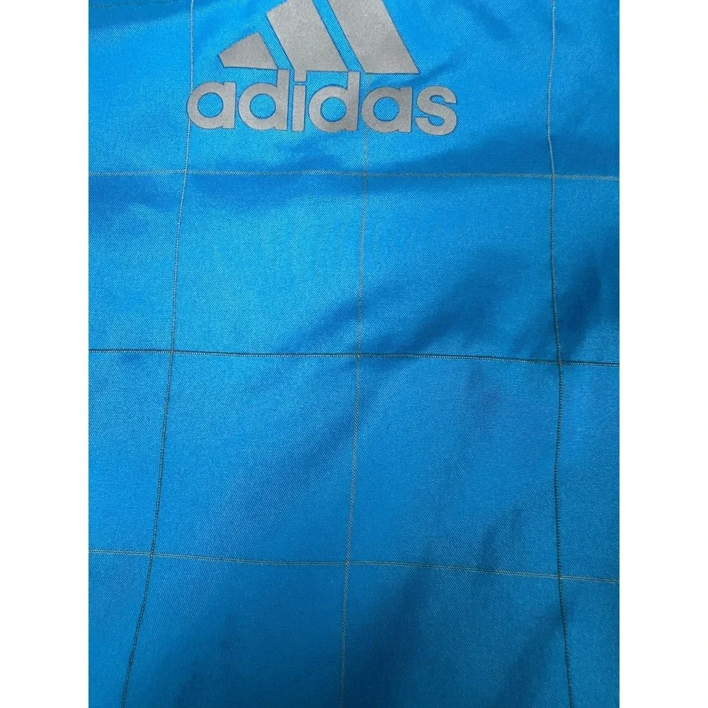 Adidas Running Boston Marathon 2014 Blue Reflective Zip Wind Jacket Men's M